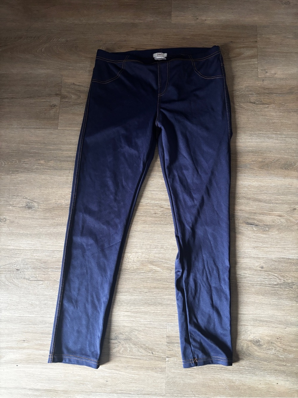 Navy Blue Stretch Ponte Leggings